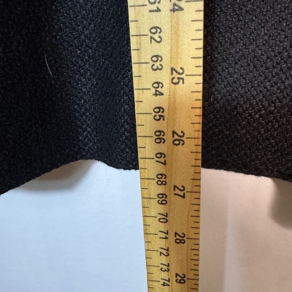 Vintage Talbots Black Linen Blend Blazer Sz 12 Single Breasted Y2K Career Jacket - Picture 15 of 16